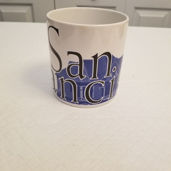 Starbucks City Mug San Francisco 1994 18 oz large Blue and White Coffee Tea Cup - Picture 6 of 6